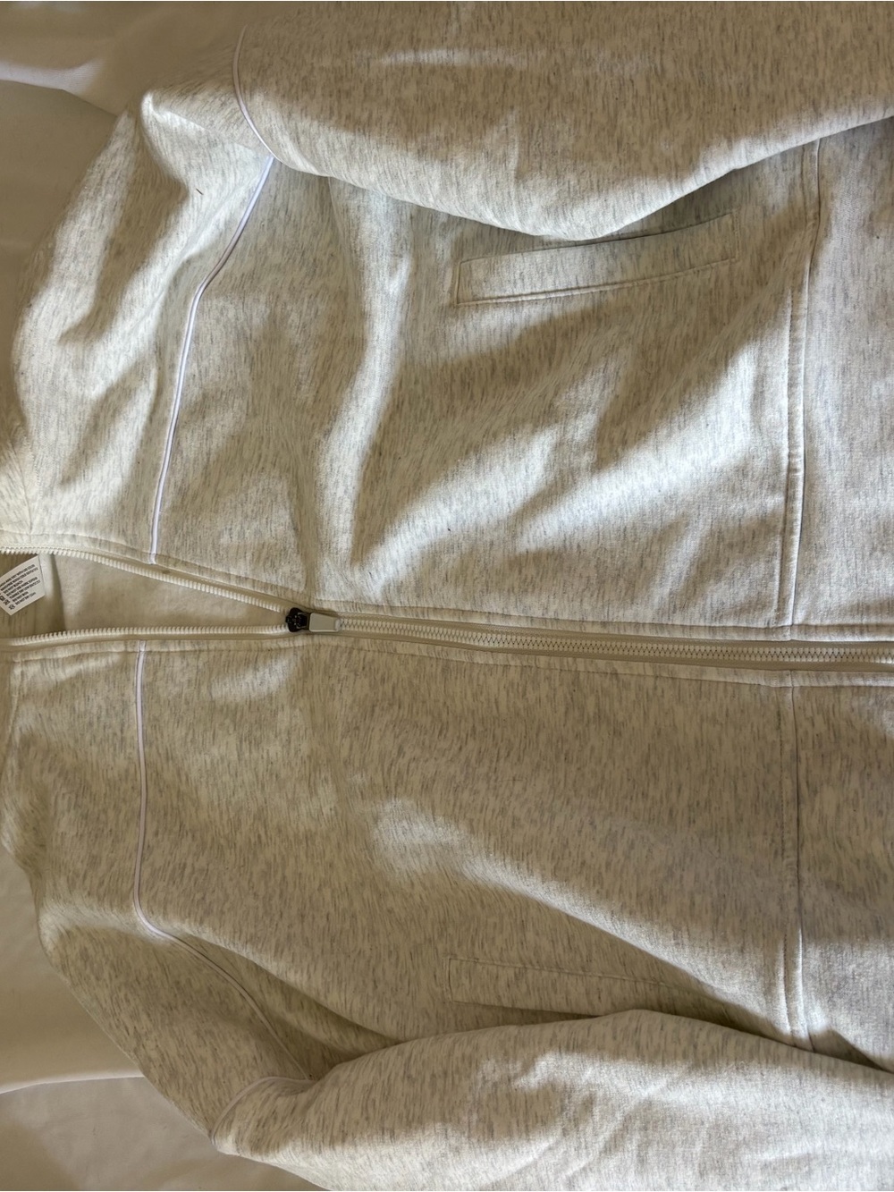 Yogalicious Heathered Light Gray Zip-Up Jacket